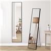 Americanflat Specchio a figura intera nero con supporto, 36x150 cm - Specchio alto