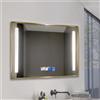 M Ledme Specchio da bagno illuminato M Ledme, 100 x 70 cm, modello Tolox, con funzione antiappannamento