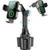 GuMosh Supporto per telefono da auto GuMosh da 15W, con funzione di ricarica, [morsetto automatico a 360°]