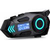 BYZESTY Auricolare per moto, auricolare Bluetooth 5.4 per moto, auricolare Bluetooth per casco da moto