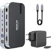Mokin Stazione dock per laptop, MOKiN, 16 in 1, con porta USB-C e supporto per 2 monitor