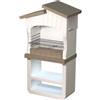 Sarom Fuoco Barbecue a legna o carbonella in calcestruzzo sarom fuoco caorle 82x51,5x165,5 cm