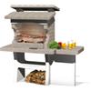 Sarom Fuoco Barbecue a legna o carbonella in pietra sarom fuoco luxor 159x72x161,5 cm