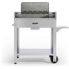 Fontana Forni Barbecue a legna o carbonella fontana tirreno colore acciaio e griglia 80x40