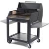 Fontana Forni Barbecue a legna fontana tirreno appoggio colore acciaio e griglia 80x40