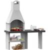 Palazzetti Barbecue a carbonella in cemento pistoia xl 160x59x203 cm