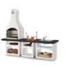 Palazzetti Cucina da esterno a carbonella palazzetti brioni in cemento 250x70x225 cm