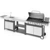 Ompagrill Cucina da esterno modulare ompagrill indian in acciaio inox con barbecue indianapolis 7/b, lavello e tavolo