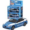 Burago Bburago - Confezione Doppia Polizia in Scala 1:43, Alfa Romeo Giulia e Tonale, Modellini Diecast con Licenza Ufficiale Polizia e Alfa Romeo, Livree Fedeli, Età Consigliata 3+ Anni