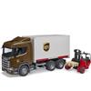 Bruder 03582 Scania Super 560R Camion UPS con carrello Elevatore Accessori Inclusi