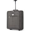 LUGG Trolley leggero da cabina, in poliestere 600D resistente, con fiocco di neve, ruote solide, Easyjet, Ryanair, British Airways