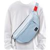 SYCNB Marsupio grande Plus Size per uomini e donne, impermeabile, con cinturino regolabile per viaggi, sport, escursionismo, corsa, marsupio militare, Azzurro (con 5 tasche con cerniera)