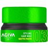Agiva cera per capelli Hair Styling Hair Wax Matte Paste Green 03 155Ml Nuevo Formato, 155 ml