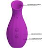 HIGH TECH PRETTY LOVE - STIMOLATORE CLITORIDEO RICARICABILE A SUZIONE CON BOTTIGLIA MAGICA, VIOLA