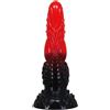 POWER MONSTERS - DILDO FANTASY DRAGO DI FUOCO CON VENTOSA 24,5 CM Ø 5,8 CM ROSSO E NERO