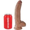 KING COCK, PIPEDREAMS Dildo Realistico Con Testicoli 22,8 Cm Ventosa Carne PVC - King Cock