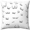 DIABLO PICANTE, DIVERTY SEX Cuscino Decorativo Umoristico Motivo Seno 30x30 Bianco - Diverty Sex