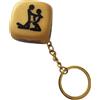 DIABLO PICANTE, DIVERTY SEX Dado Erotico Portachiavi Oro Con Pose Sessuali 30 Mm - Diablo Picante