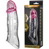 PRETTY LOVE, PRETTY LOVE MALE Guaina Estensore Realistica Per Pene 19,8 Cm Trasparente TPE - Pretty Love