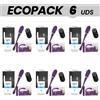 TREASURE Vibratore Doppia Stimolazione Telecomandato 10 Funzioni Viola Silicone Ricaricabile Ecopack 6 Pezzi - Treasure