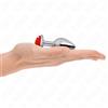 KINK, KINK PLEASURE PLUGS Plug Anale Classico Rosa Rossa Piccolo Acciaio Inossidabile 7,8 Cm - Kink