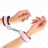 KINK, KINK WRIST RESTRAINT Polsini Bondage Regolabili In Neoprene Rosa 22-34 Cm - Kink