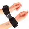 KINK, KINK WRIST RESTRAINT Polsini Bondage Regolabili In Nylon Nero 25-35 Cm - Kink