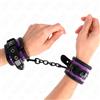 KINK, KINK WRIST RESTRAINT Polsini Bondage In Neoprene Viola Regolabili 21-28 Cm - Kink