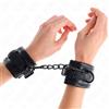 KINK, KINK WRIST RESTRAINT Polsini Bondage Regolabili In Pelle Neri 20-30 Cm - Kink