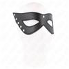 KINK, KINK MASKED ALLURE Maschera Occhi BDSM 5 Rivetti Pelle Nera 28x8 Cm - Kink