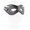 KINK, KINK MASKED ALLURE Maschera Bdsm In Similpelle Con Rivetti 26x9,5 Cm Nera - Kink