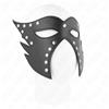 KINK, KINK MASKED ALLURE Maschera BDSM Cat Eye Borchiata Nera In Pelle 29x15 Cm - Kink