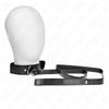 KINK, KINK COLLAR GAG Collare Con Guinzaglio Regolabile Nero Pelle Vegana 116 Cm - Kink