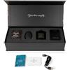 JE JOUE Set Regalo Stimolatore Clitorideo Mimi USB Nero Oro Rosa + Candela Massaggio + Benda + Carte - Je Joue