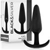 BLACKSILVER Plug Anale Classico Silicone Nero 9,8 Cm - BlackSilver