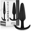 BLACKSILVER Plug Anale Classico Piccolo Silicone Nero 8,2 Cm - BlackSilver