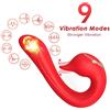 ARMONY, ARMONY VIBRATORS Vibratore Multifunzione Delfino Riscaldante 9 Modalità Rosso Silicone - Armony