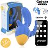 ONINDER CUTE Vibratore Multifunzione Tripla Stimolazione 13 Cm Blu Giallo Silicone Ricaricabile - Oninder