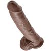 KING COCK, PIPEDREAMS KING COCK - 10 DILDO MARRONE CON SFERE 25.4 CM