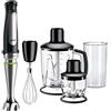 Braun MQ 745 Aperitif Frullatore ad Immersione, 750 W, Plastica, 4 accessori, Nero