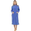 Lady Olga Vestaglia da donna in pile taglie UK 10 a 26 vestaglia avvolgente tasche frontali con bottoni