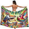 RPLIFE Sarong brasiliano Rio per feste di carnevale da donna, con nappe, pareo da spiaggia, taglia L