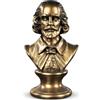 ZKSYLSM Shakespeare - Statua in bronzo a forma di busto, 30,5 cm, scultura in resina per biblioteca e pianoforte