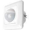 EMOS Rilevatore di movimento a infrarossi da incasso per interni, portata | Campo di rilevamento 10 m/190°, durata e sensibilità regolabili 3-2000 lux, altezza di installazione ideale 1-1,8 m, bianco