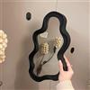 JNTFNE Specchio da Parete a Forma di Nuvola Irregolare, Specchio Asimmetrico da Parete, Specchio Decorativo per Soggiorno, Camera da Letto, Bagno, Ingresso, Nero.