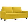 vidaXL Divano a 2 Posti Giallo 140 cm in Velluto