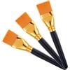 Zyghjort Set di 3 pennelli acrilici, 40 mm, piatti in acrilico, in nylon, per pittura a olio, pittura ad acquerello, pittura a gouache, pittura acrilica, pittura per il corpo