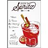 KUSTOM ART Quadro da Parete o da Tavolo Serie Aperitivi & Cocktail Spritz Stampa su Legno 30x21 cm.