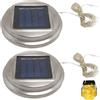 Comebachome 2 pezzi di ricambio per luce solare, 30 luci solari per annaffiatoio a LED, parti superiori rotonde impermeabili di ricambio, lucine da giardino fai da te per esterni bianco caldo, decorazioni per la