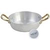 Pentalux Tegame a servire monoporzione Alluminio Puro 99,5% Manici in Ottone Spessore 3mm (12cm)